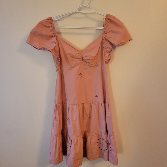 ZARA Pink sun dress with flutter cap sleeves - Picture 7 of 10